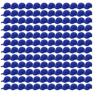 144-Pack Baseball Dad Cap Velcro Strap Adjustable Size - Royal Blue