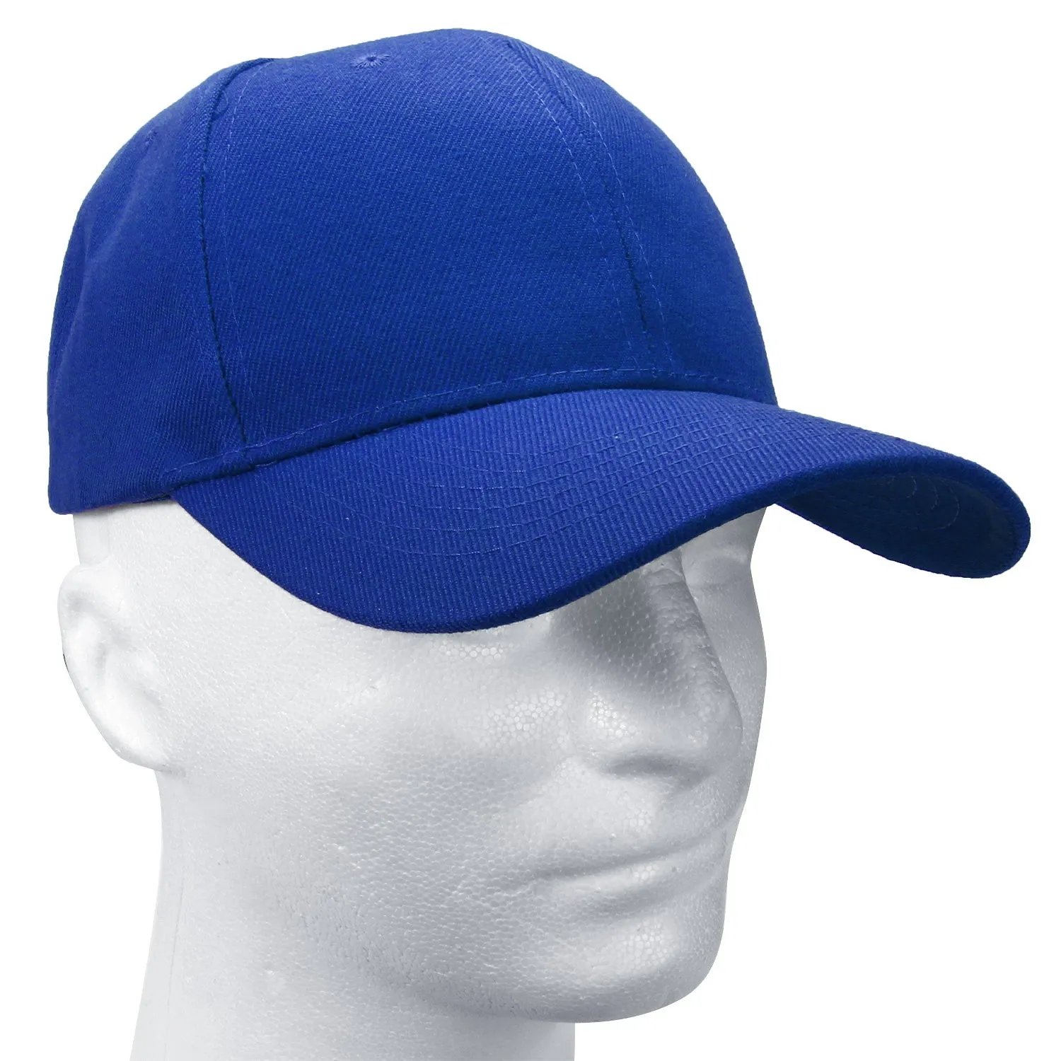 144-Pack Baseball Dad Cap Velcro Strap Adjustable Size - Royal Blue