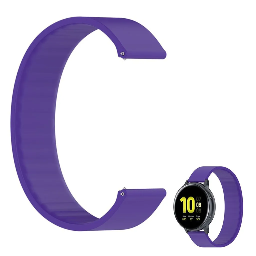 20mm Universal elastic replacement silicone watch strap - Purple / Size: 170mm