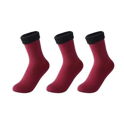 3 Pairs Women Soft Winter Warm Thick Thermal Nylon Cashmere Socks