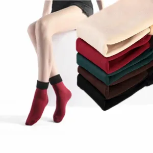 3 Pairs Women Soft Winter Warm Thick Thermal Nylon Cashmere Socks