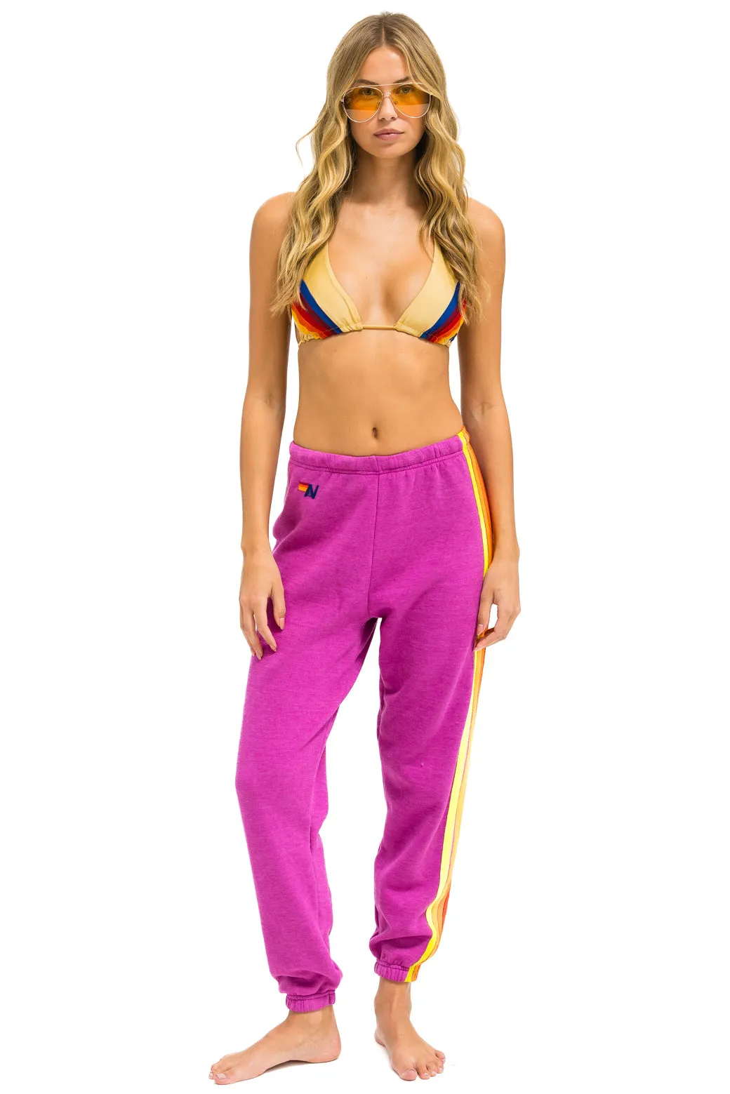 5 STRIPE SWEATPANTS - MAGENTA // ORANGE // YELLOW