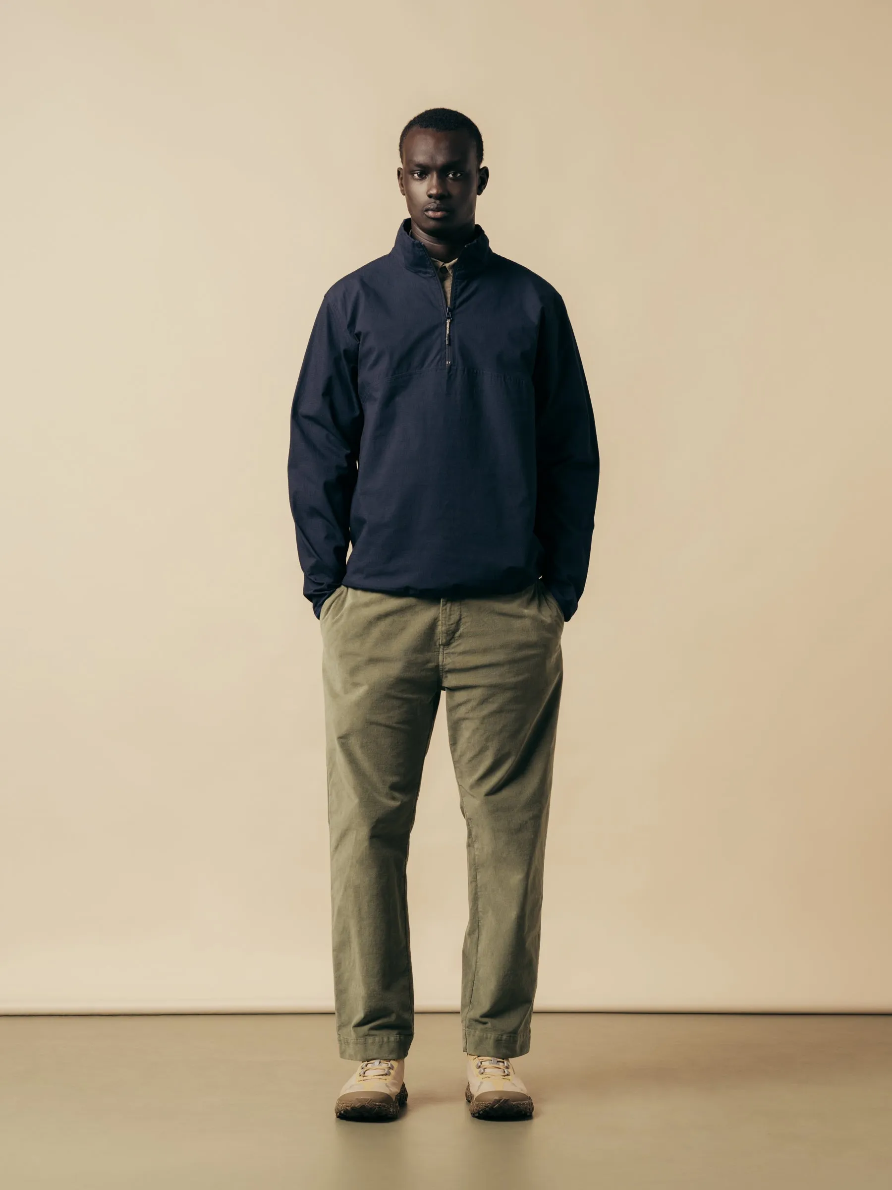 Aberfeldy Windbreaker In Navy Cotton Ripstop