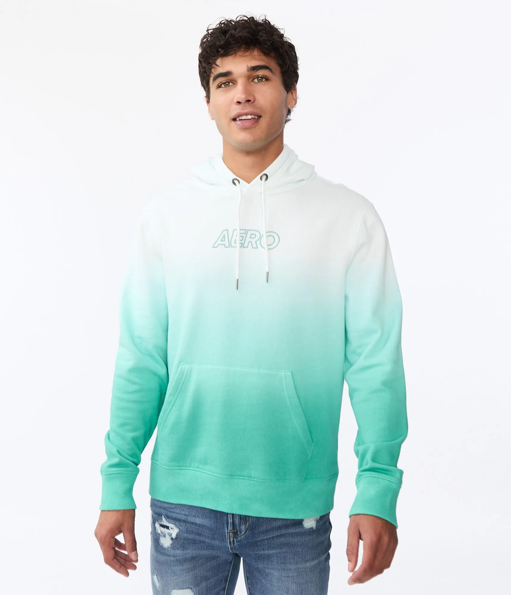 Aeropostale Aero Dip-Dye Pullover Hoodie***