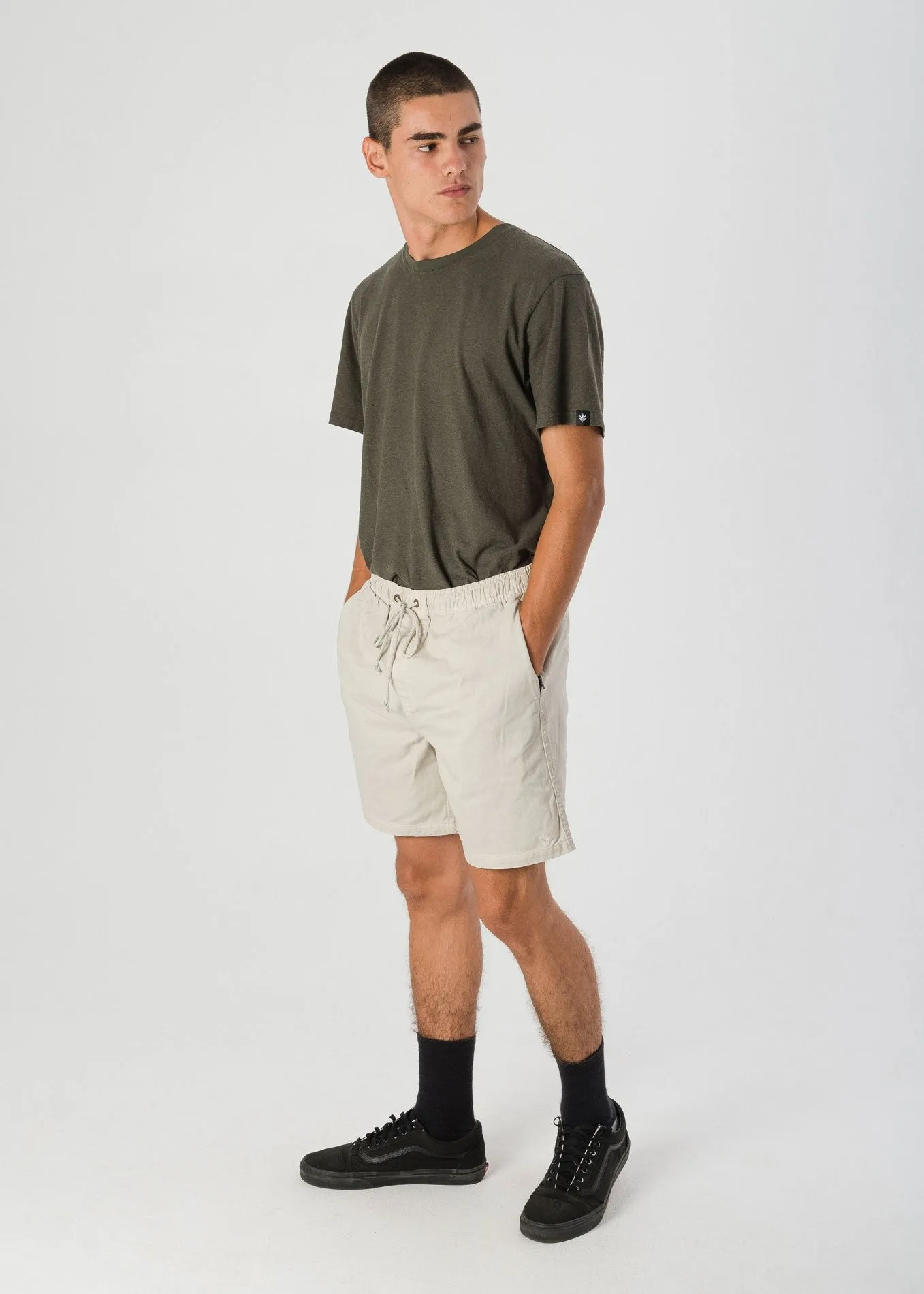 Afends Mens Stein - Elastic Waist Walkshort