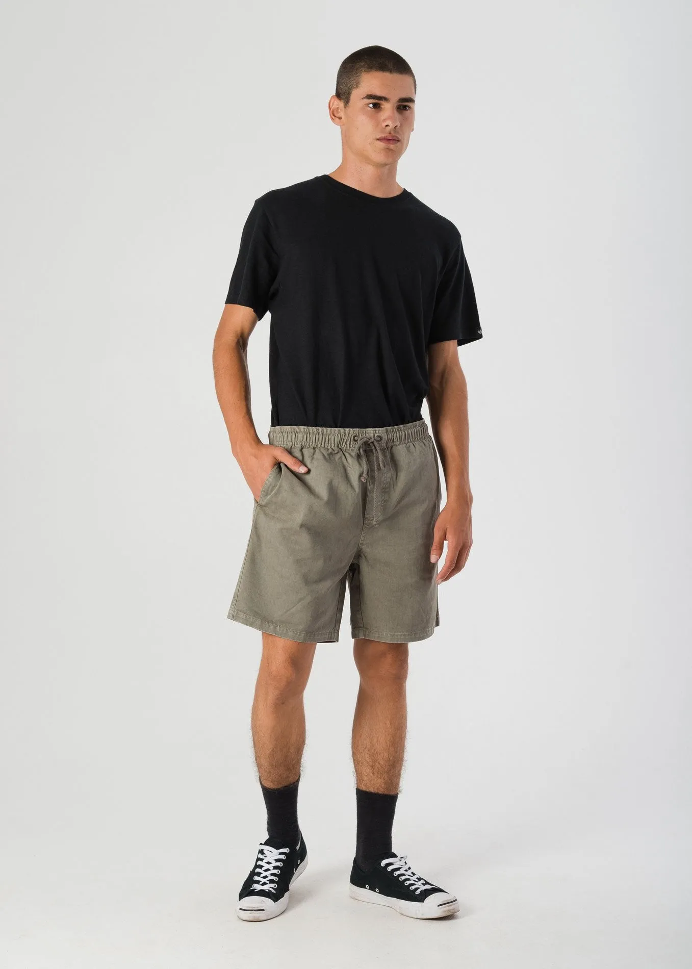 Afends Mens Stein - Elastic Waist Walkshort