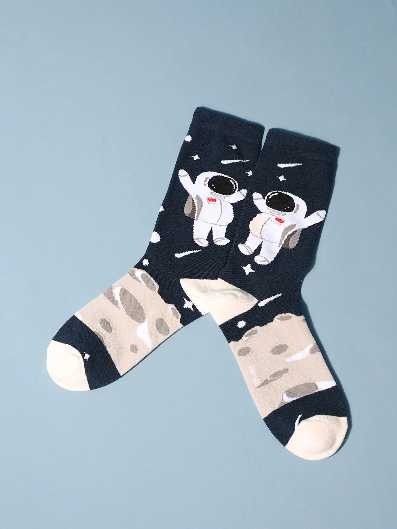 Astronaut Print Crew Socks Silly Socks for Men Funky Socks Funny Socks Novelty