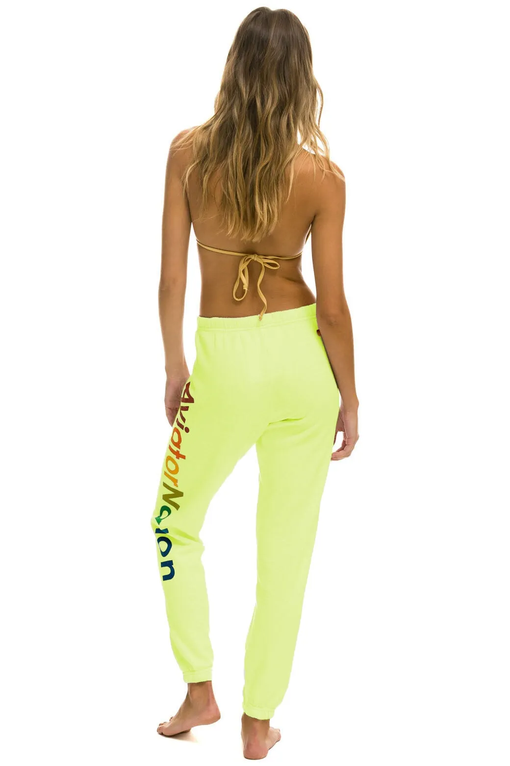 AVIATOR NATION ASPEN SWEATPANTS - NEON YELLOW