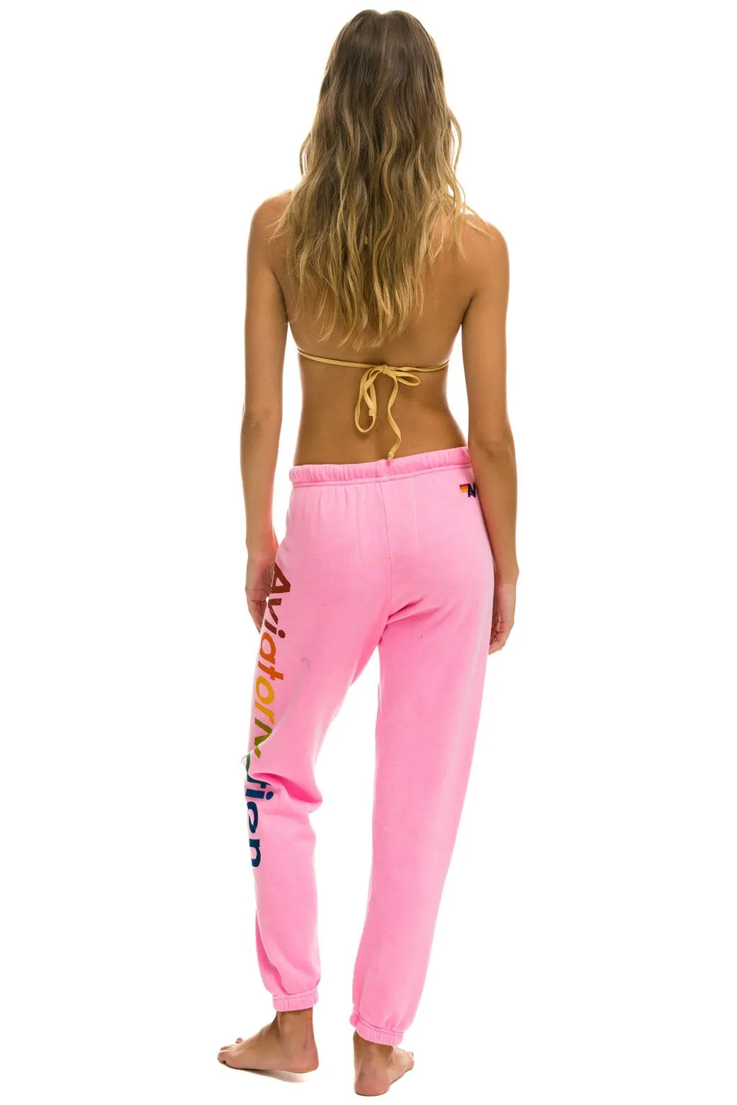 AVIATOR NATION MANHATTAN BEACH SWEATPANTS - NEON PINK