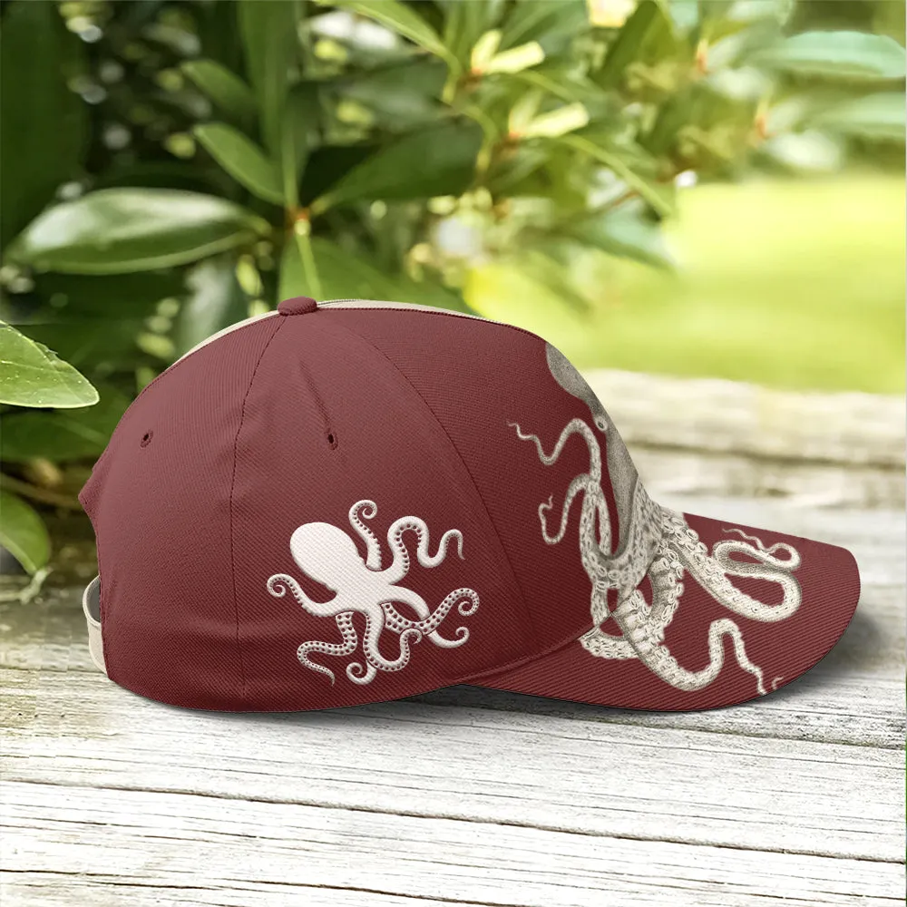 Baseball Cap For Octopus Lovers Two-tone Pattern Coolspod