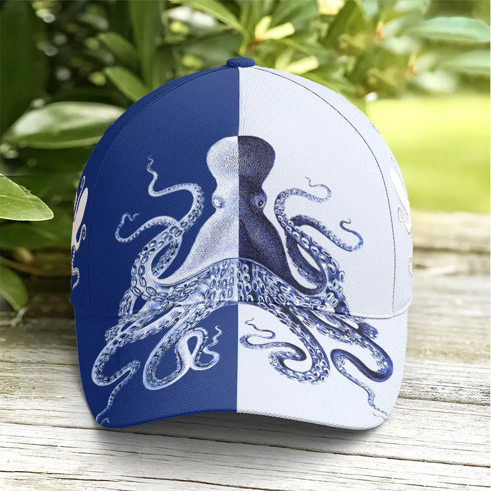 Baseball Cap For Octopus Lovers Two-tone Pattern Coolspod