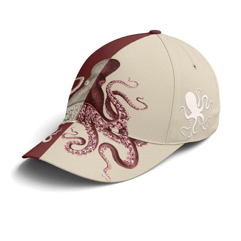 Baseball Cap For Octopus Lovers Two-tone Pattern Coolspod