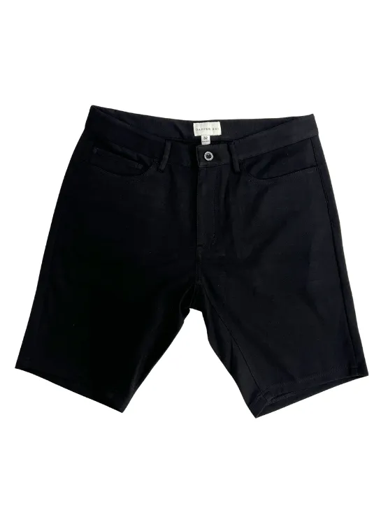 Black Casual Knit Shorts