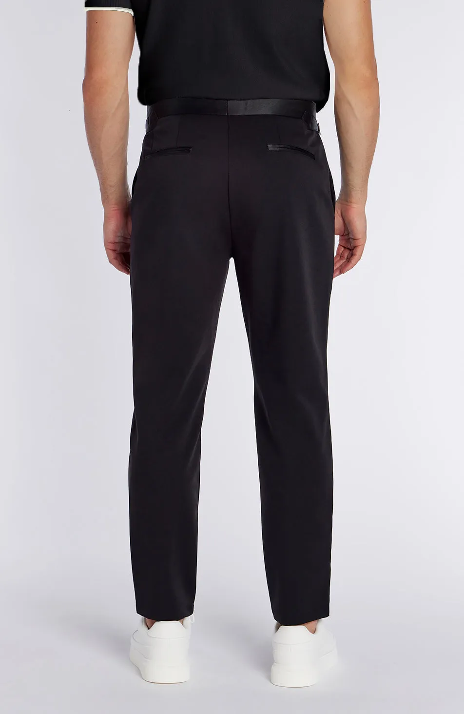 Blanton Slim Tux Chino Pants in Black