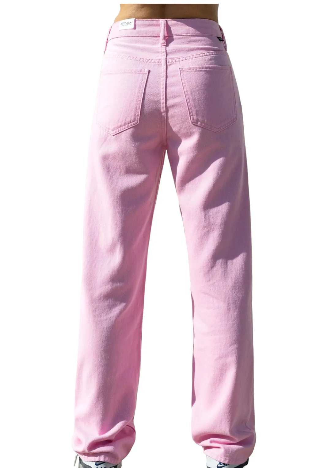 Blush High-Rise Boyfriend Jeans