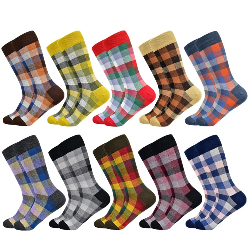 Casual Business Happy Combed Breathable Socks For Men