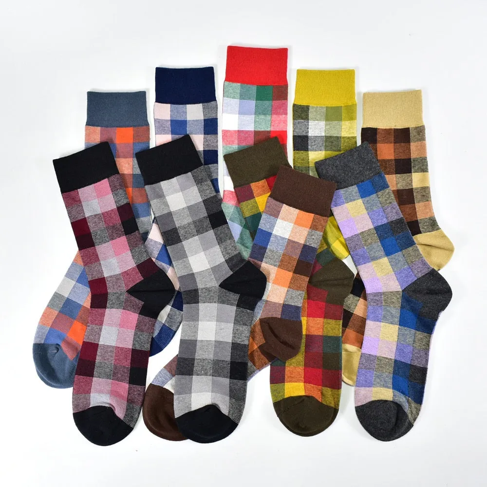 Casual Business Happy Combed Breathable Socks For Men