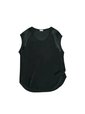 Char Tee - Heavy Silk - Black