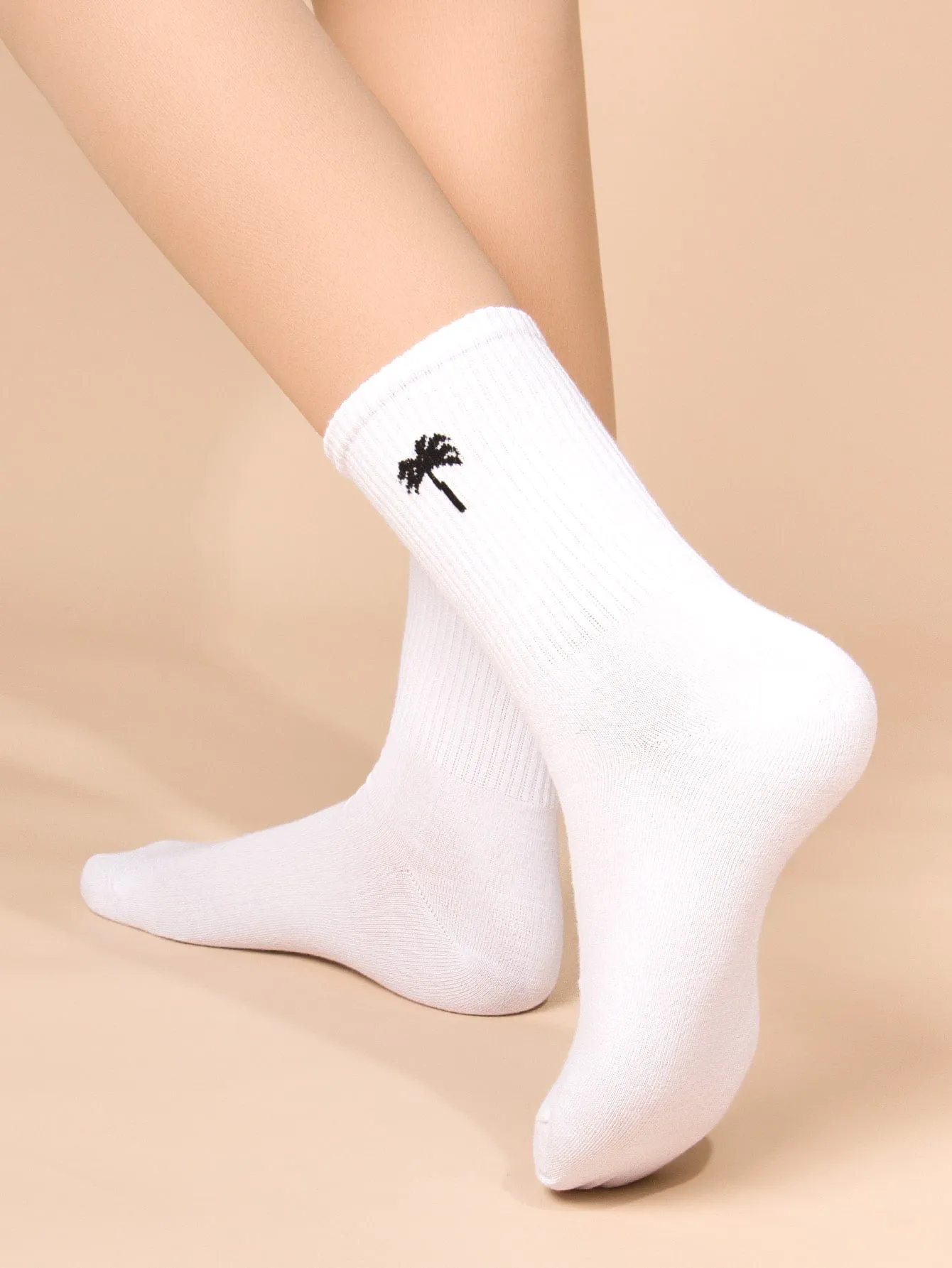 Coconut Tree Crew Socks Silly Socks for Women Funky Socks Funny Socks Novelty