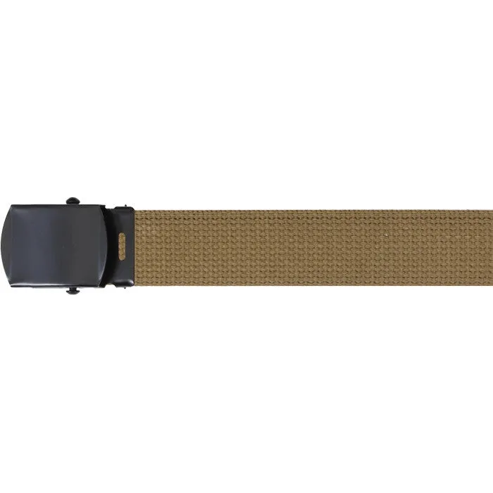 Coyote Brown - Military Web Belt - Black Buckle