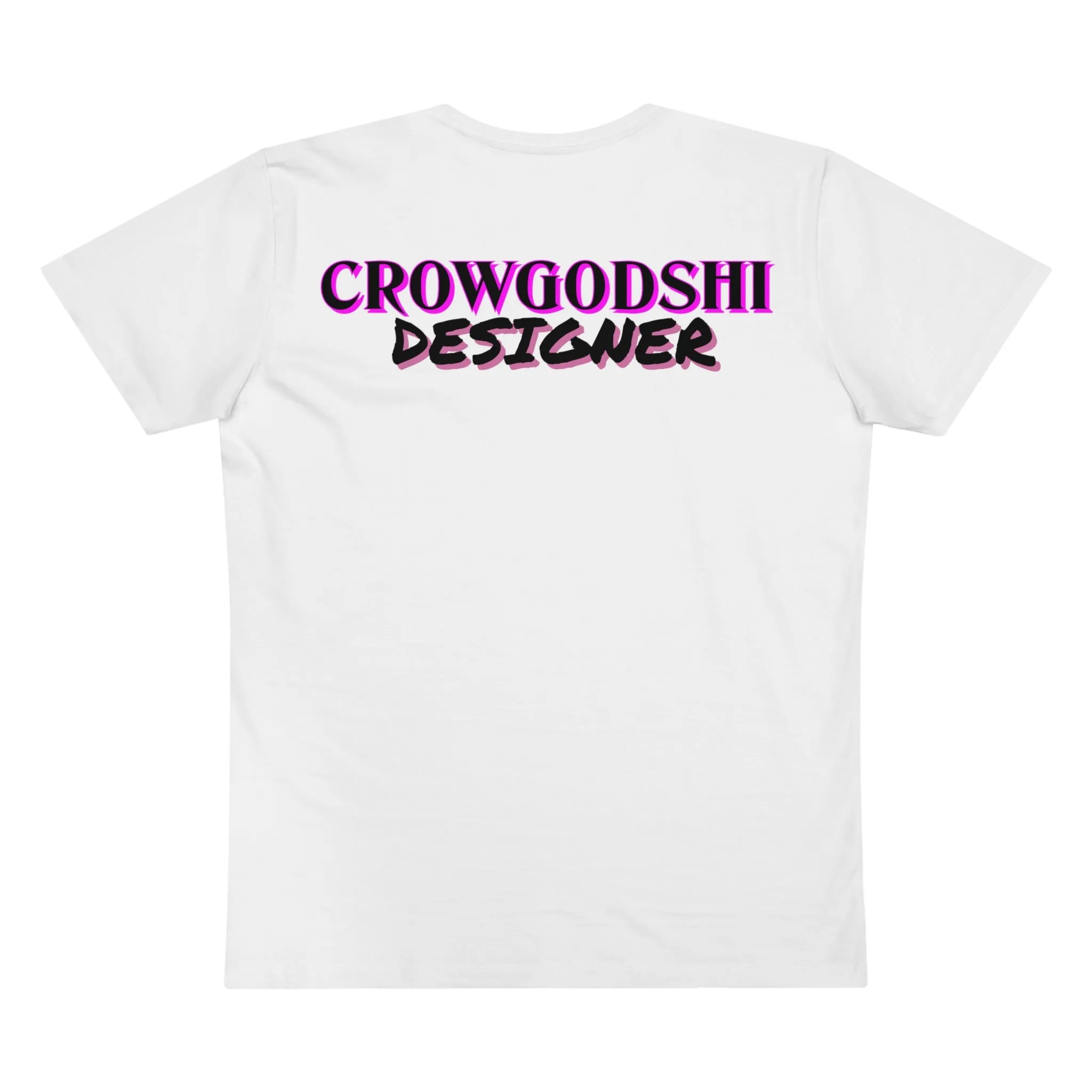 Crowgodshi Designer First Generation Men’s Presenter V-neck, PINK LOGO