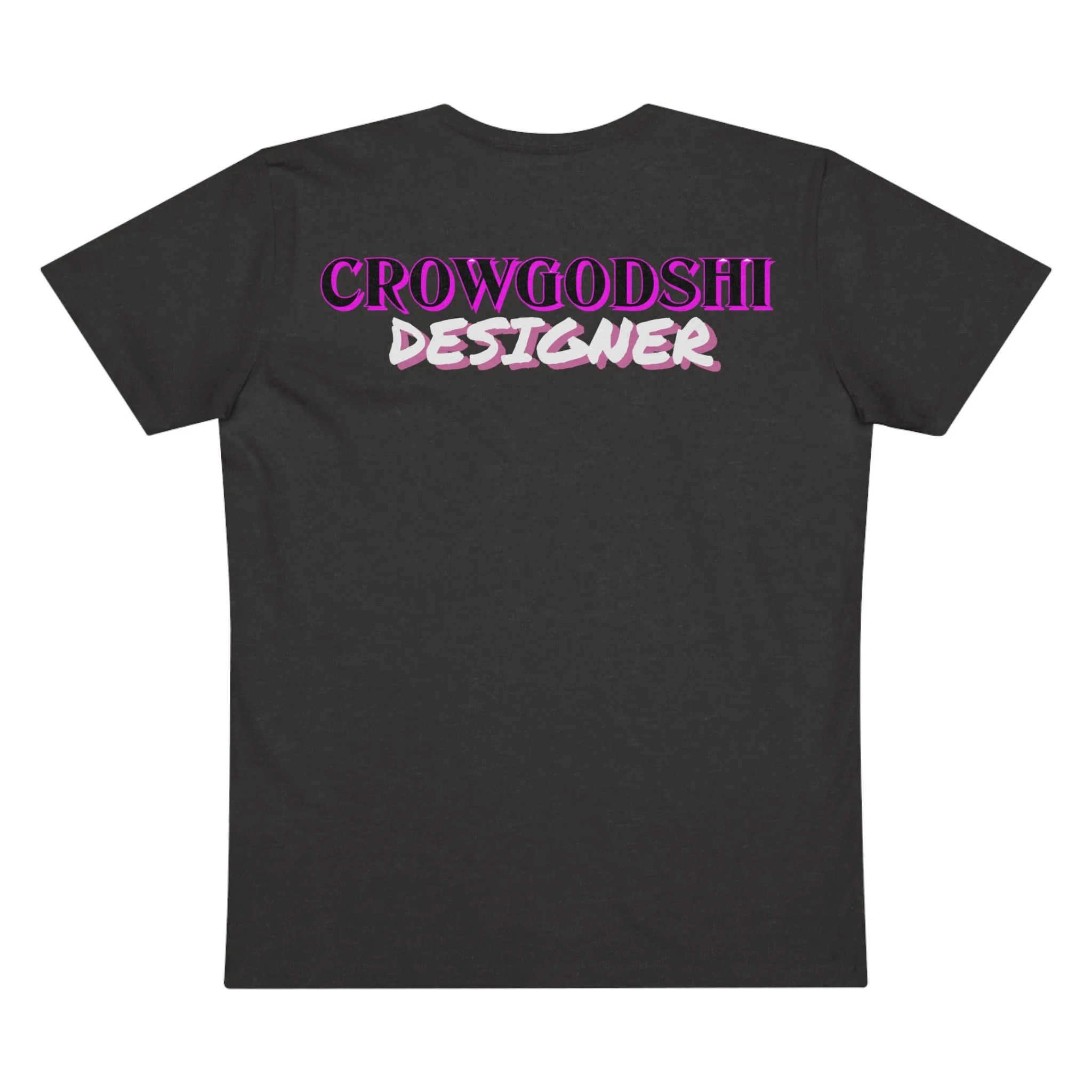 Crowgodshi Designer First Generation Men’s Presenter V-neck, PINK LOGO