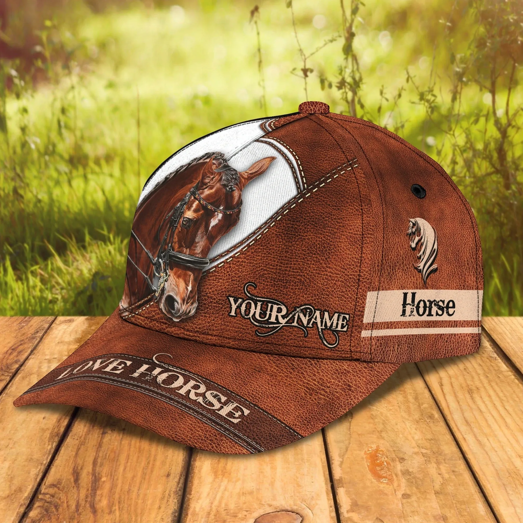 Custom With Name Baseball Full Print Horse Cap For Men And Woman, Horse Woman Cap Hat, Horse Lover Gift