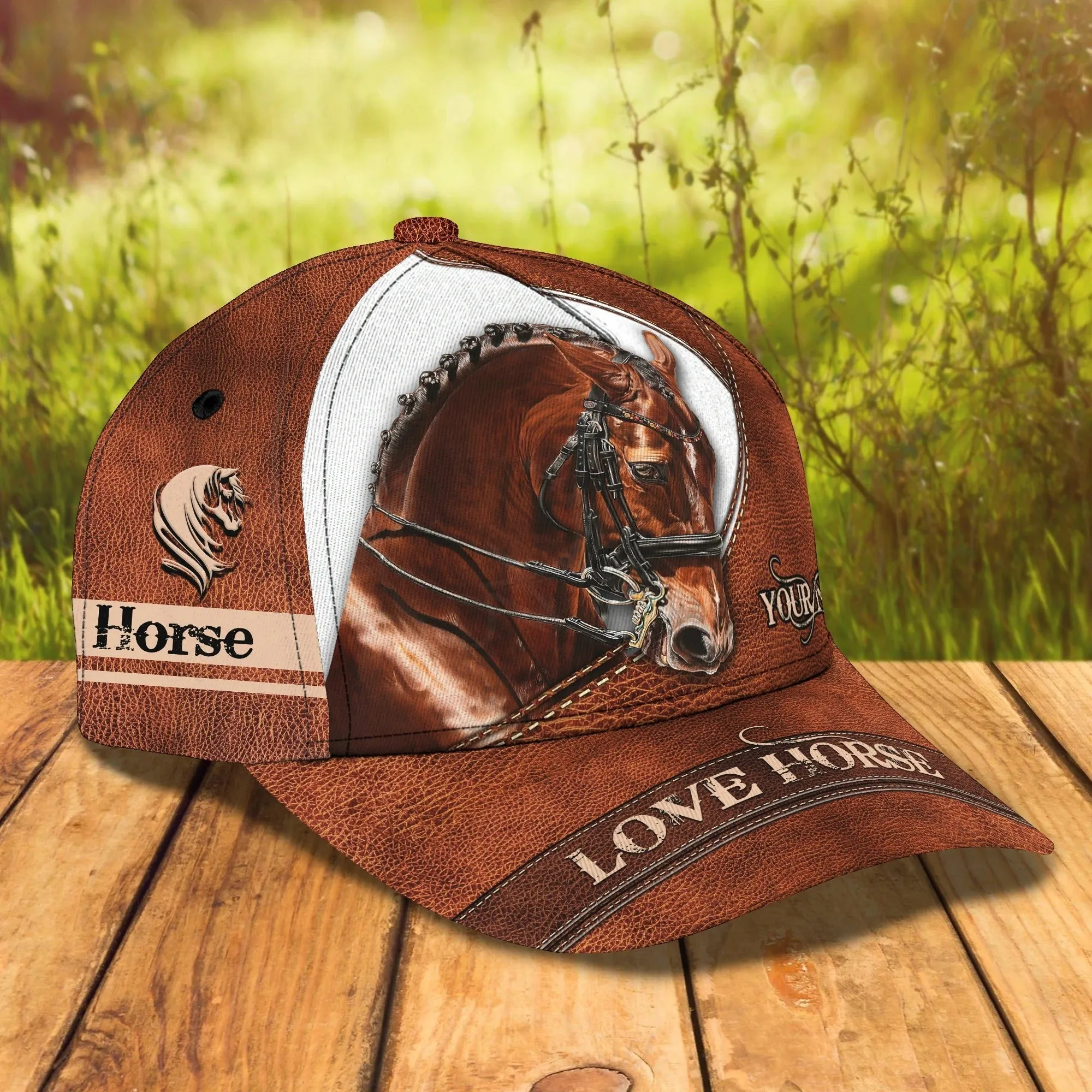 Custom With Name Baseball Full Print Horse Cap For Men And Woman, Horse Woman Cap Hat, Horse Lover Gift