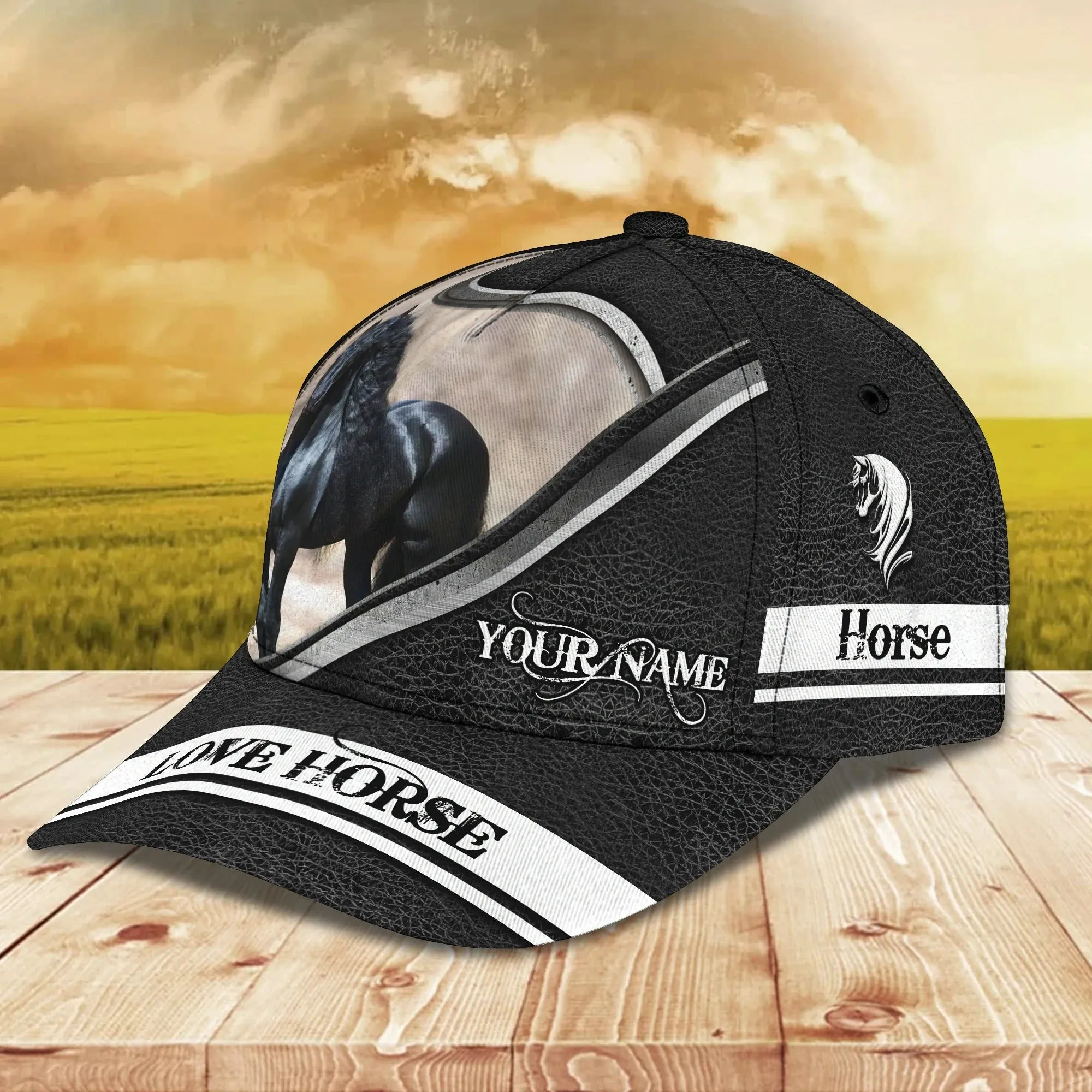 Custom With Name Baseball Full Print Horse Cap For Men And Woman, Horse Woman Cap Hat, Horse Lover Gift