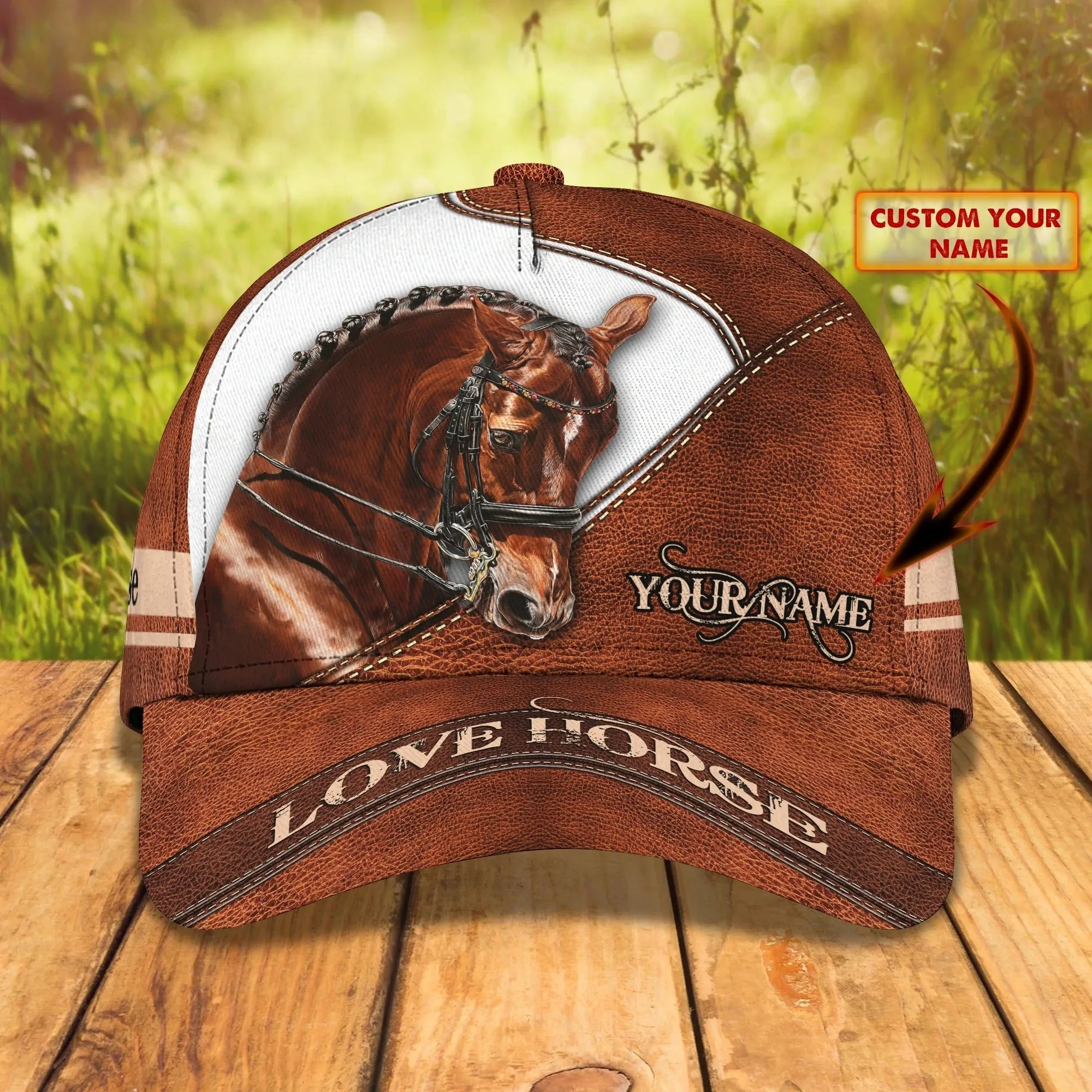 Custom With Name Baseball Full Print Horse Cap For Men And Woman, Horse Woman Cap Hat, Horse Lover Gift