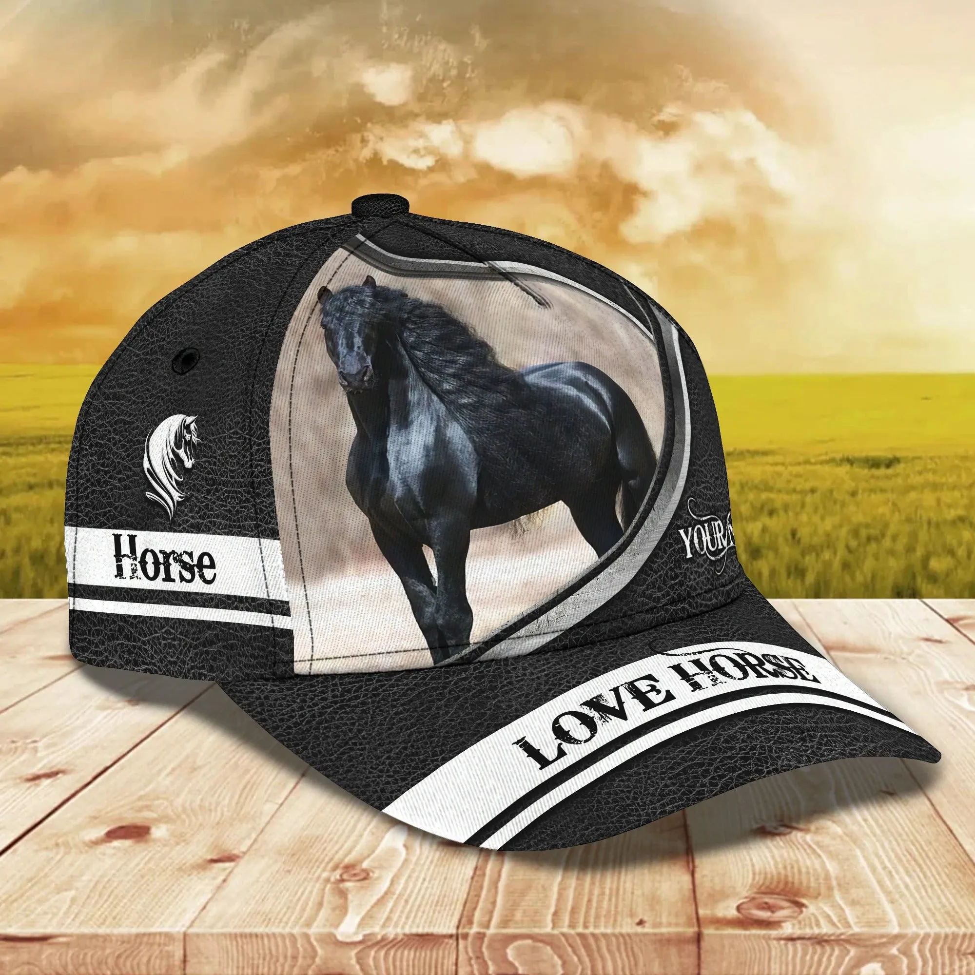 Custom With Name Baseball Full Print Horse Cap For Men And Woman, Horse Woman Cap Hat, Horse Lover Gift