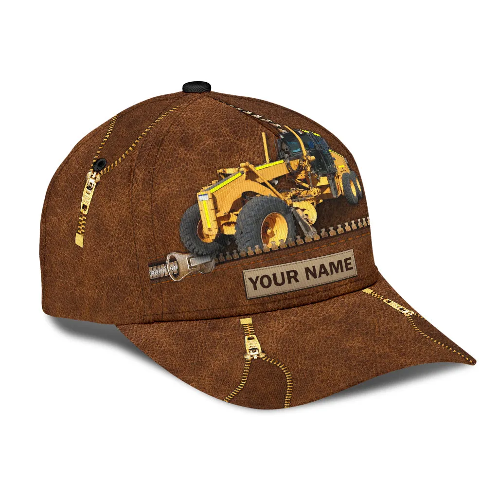 Custom With Name Excavator Heavy Equipment Classic Cap, Cool Baseball Excavator Cap Hat