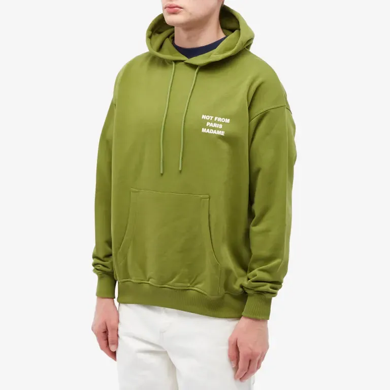 Drôle De Monsieur Not Form Paris Madame Slogan hoodie, khaki