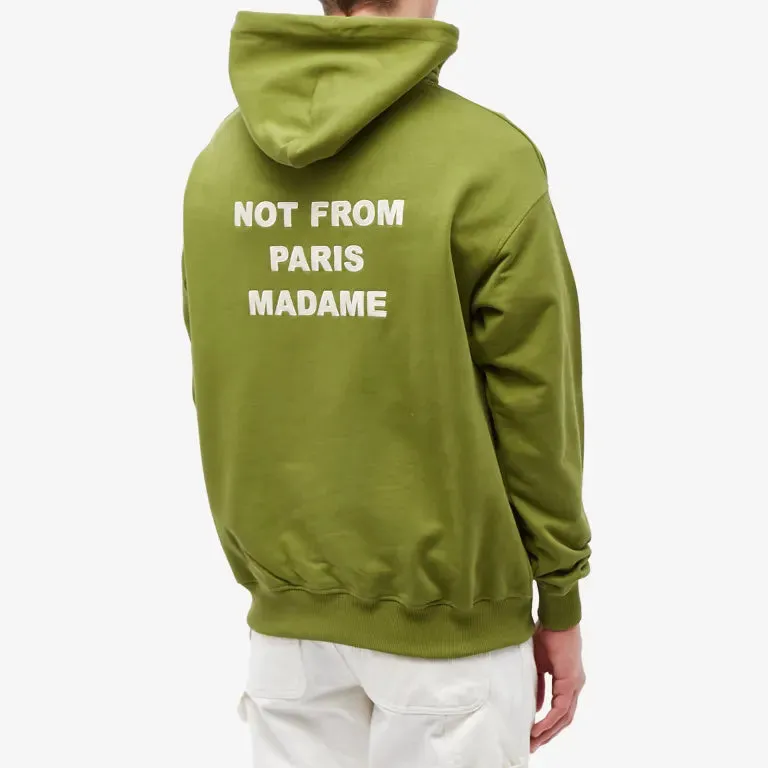 Drôle De Monsieur Not Form Paris Madame Slogan hoodie, khaki