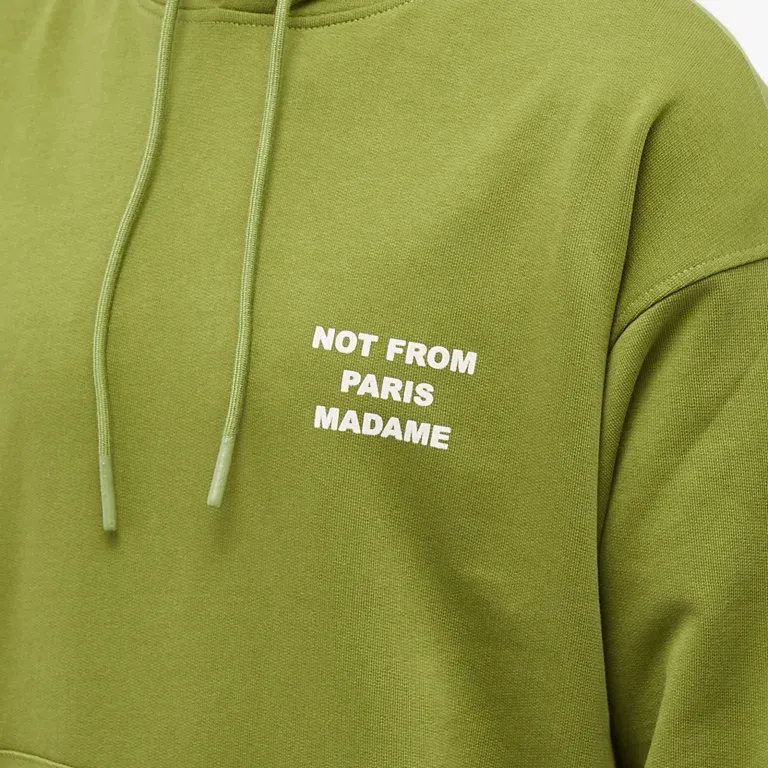 Drôle De Monsieur Not Form Paris Madame Slogan hoodie, khaki