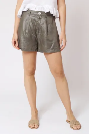 Emmeline Shorts in Khaki Lurex