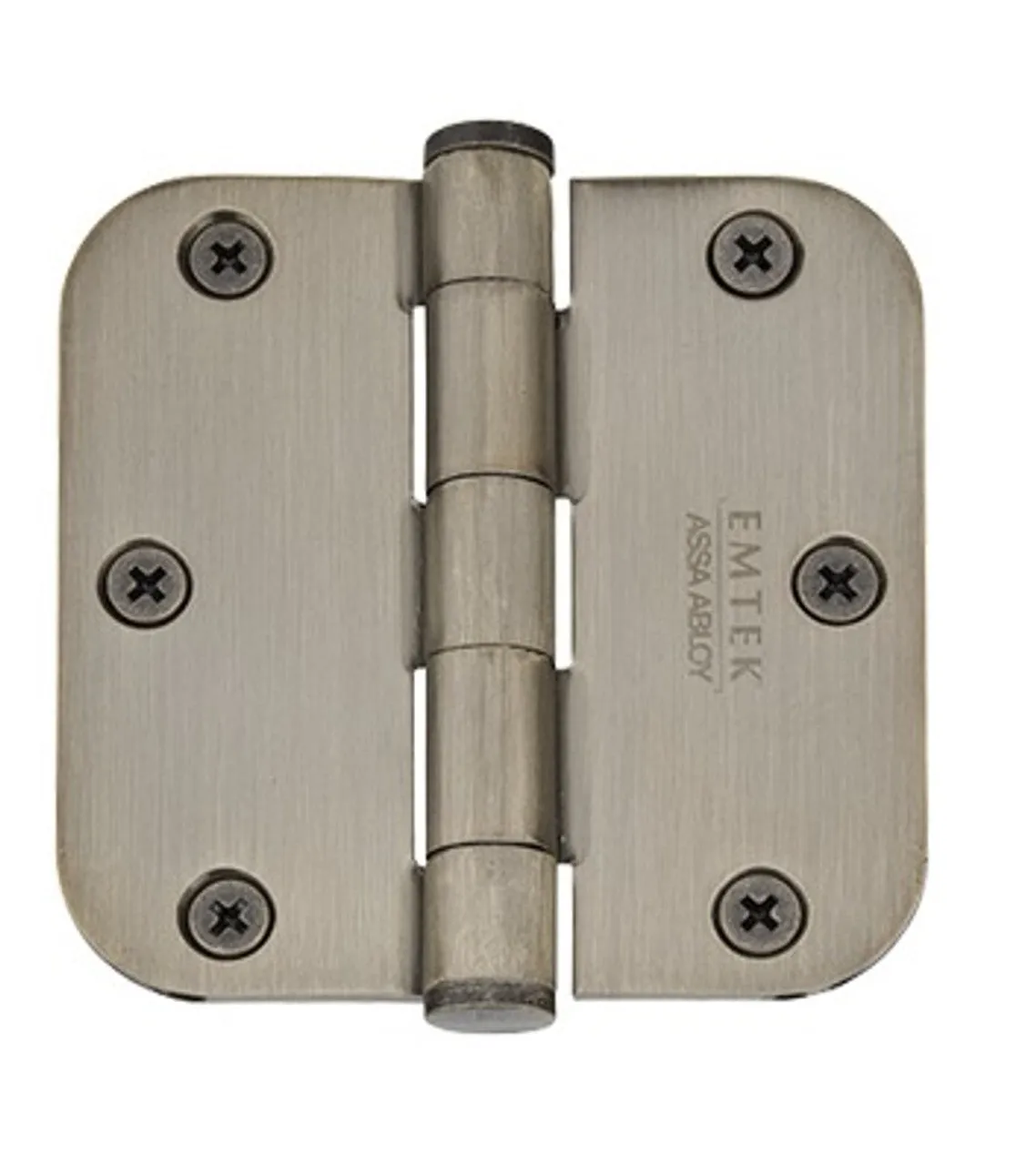 Emtek 91033 Steel Plain Bearing Hinge, 3.5" x 3.5", with 5/8" Radius Corners - Sold in Pairs