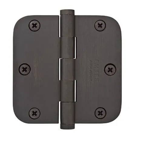 Emtek 91033 Steel Plain Bearing Hinge, 3.5" x 3.5", with 5/8" Radius Corners - Sold in Pairs