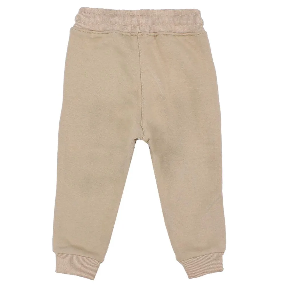 Fleeced Beige Sweatpants