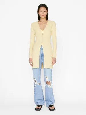 Frame - Long Rib Cardi in Butter