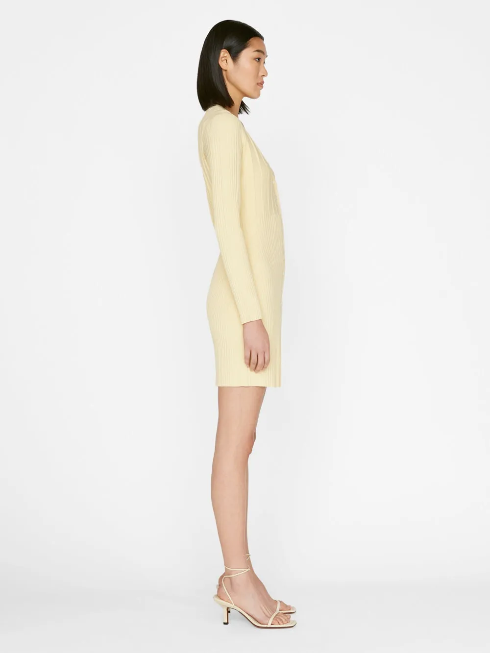 Frame - Long Rib Cardi in Butter