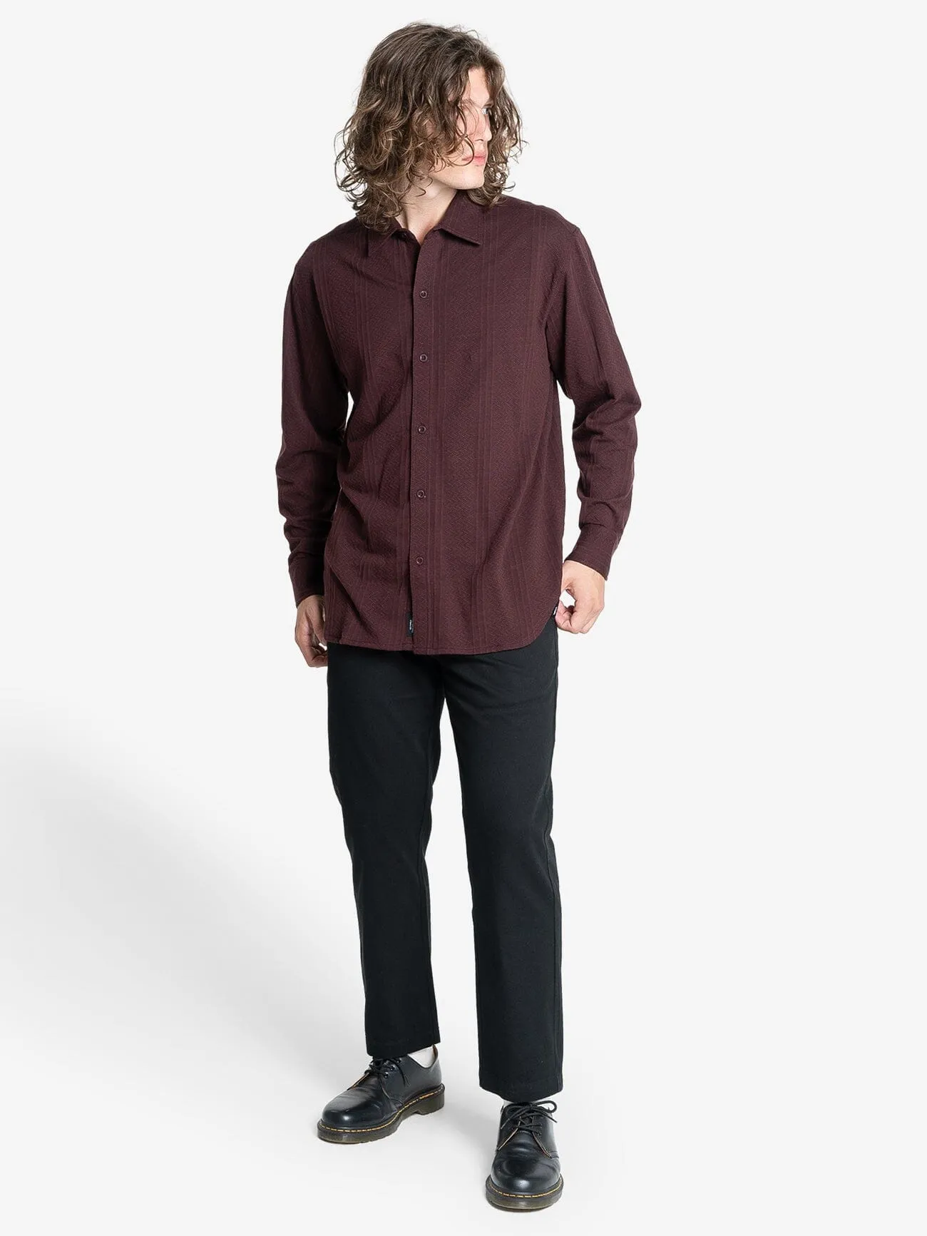 Future Feelings Long Sleeve Shirt - Deep Plum