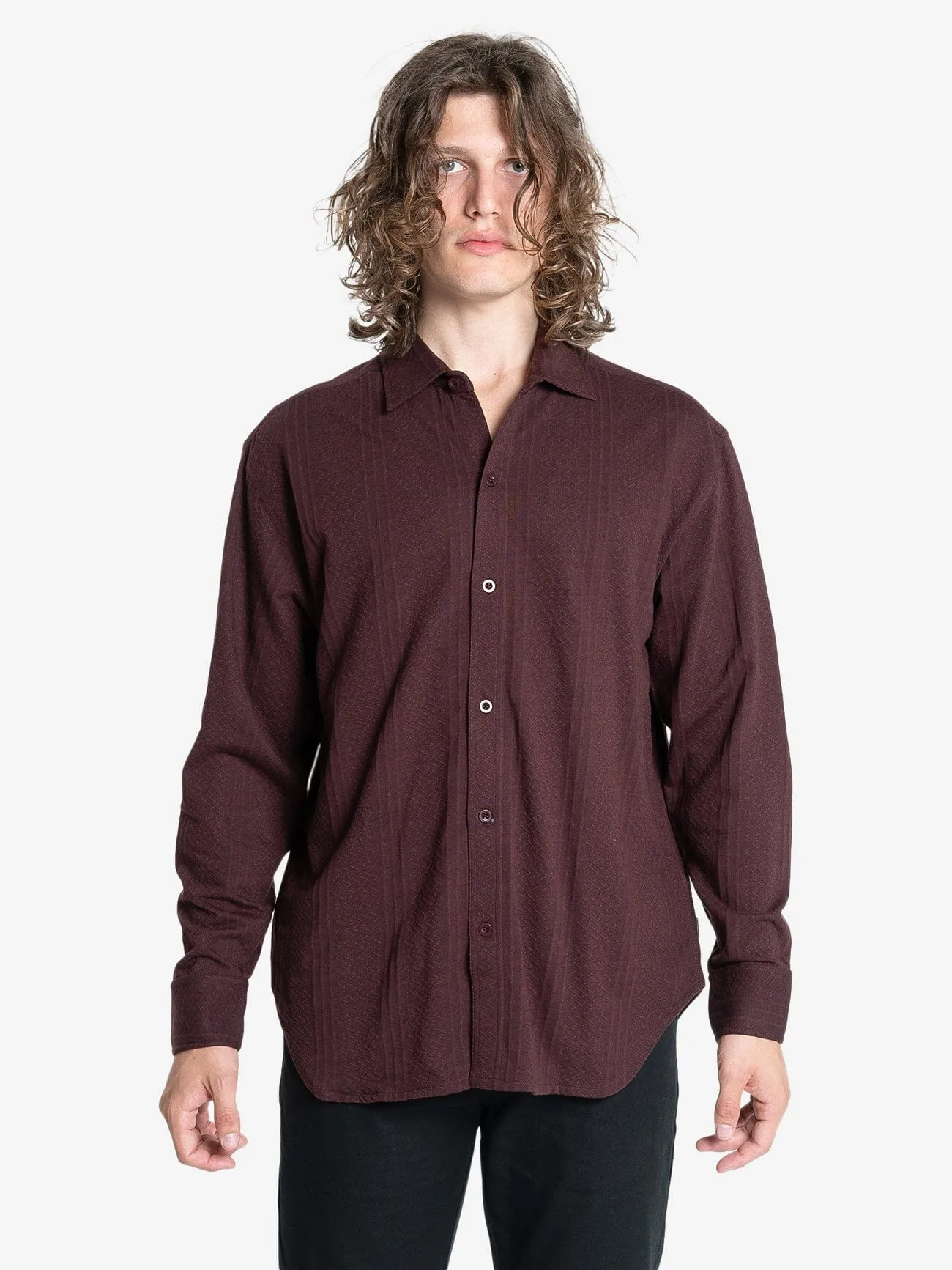 Future Feelings Long Sleeve Shirt - Deep Plum