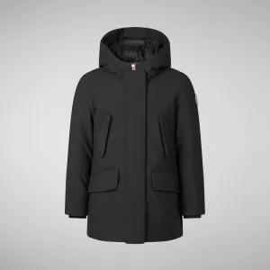 Girls' hooded parka Ally in Black