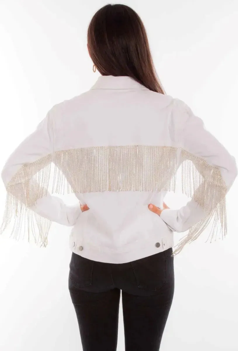 Honey Creek Denim with Rhinestone Fringe - Womens Jacket