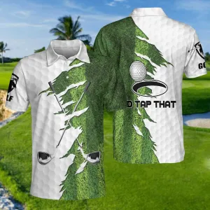 I'D Tap That Golf Polo Shirt, 3D Shirt For Golfer, Men Golf Shirt, To My Golfer Son, Dad Coolspod