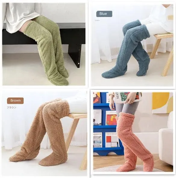 Introducing Our Cool Knee High Fuzzy Long Socks