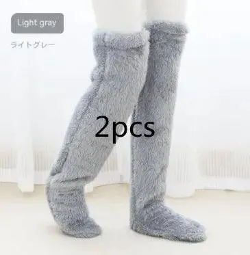 Introducing Our Cool Knee High Fuzzy Long Socks