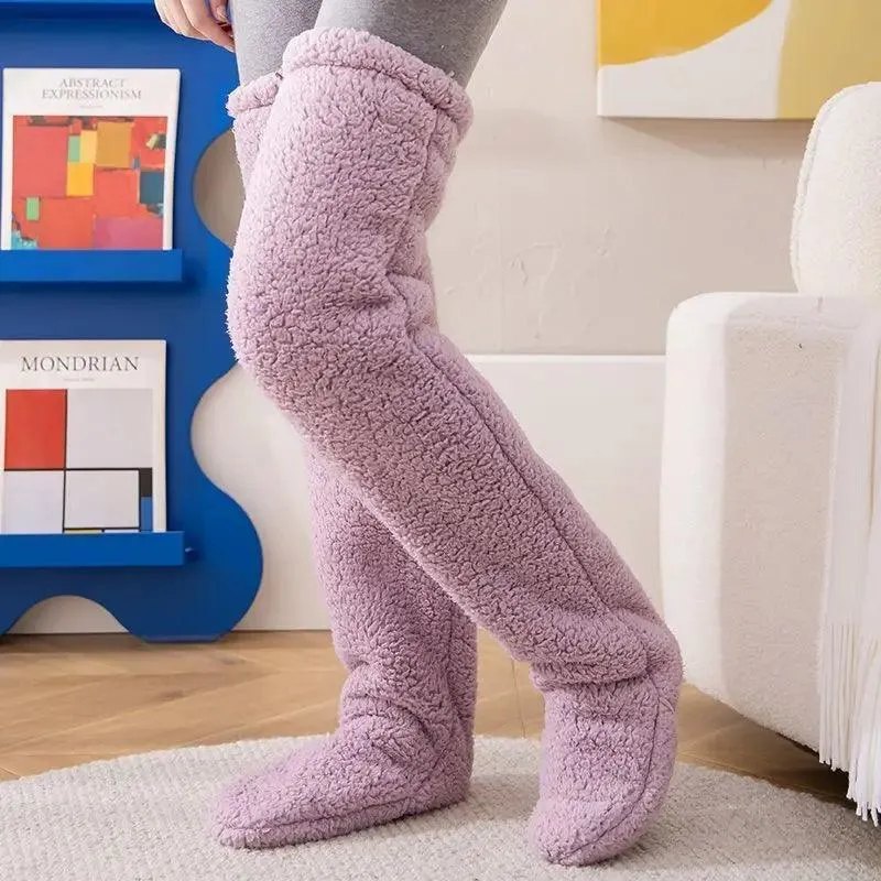 Introducing Our Cool Knee High Fuzzy Long Socks