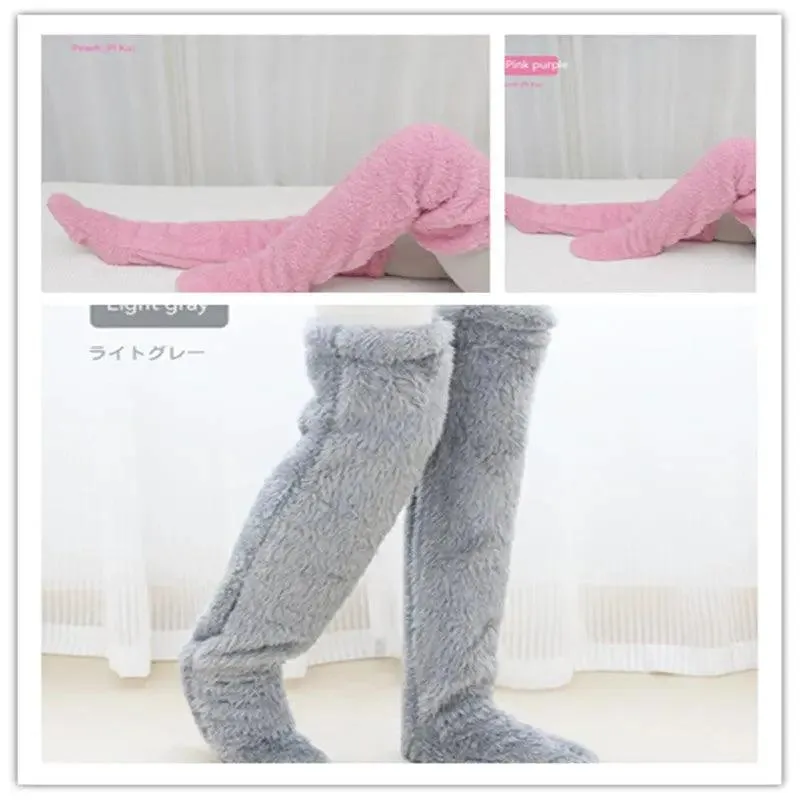 Introducing Our Cool Knee High Fuzzy Long Socks